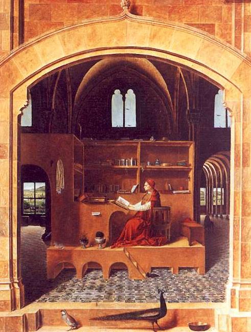 Antonello da Messina Saint Jerome in his Study